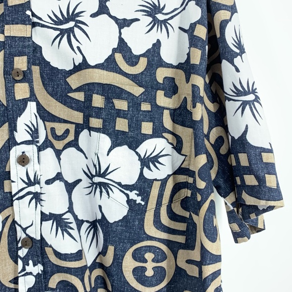 Aloha Days Hawaiian Aloha Print Button Up Top XL - Picture 2 of 5